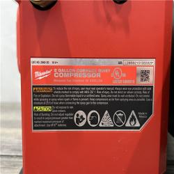 AS-IS Milwaukee FUEL 18-Volt Lithium-Ion Brushless Cordless 2 Gal. Electric Compact Quiet Compressor (Tool-Only)