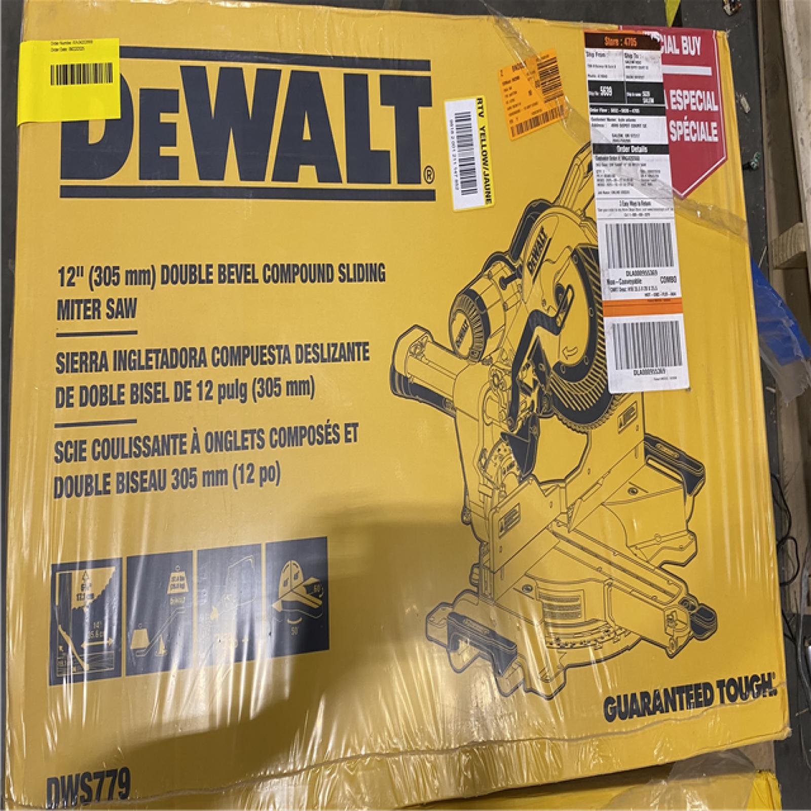 NEW- DeWalt 15 Amps 12 in. Corded Dual-Bevel Sliding Compound Miter Saw