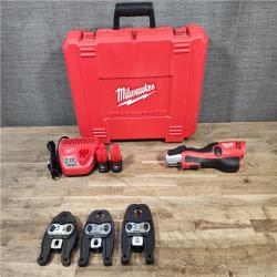 HOUSTON LOCATION - AS-IS M12 12-Volt Lithium-Ion Force Logic Cordless Press Tool Kit (3 Jaws Included) with Two 1.5 Ah Battery and Hard Case