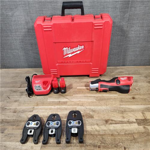 HOUSTON LOCATION - AS-IS M12 12-Volt Lithium-Ion Force Logic Cordless Press Tool Kit (3 Jaws Included) with Two 1.5 Ah Battery and Hard Case