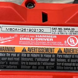 AS-IS Milwaukee  FUEL 12-Volt Lithium-Ion Brushless Cordless 1/2 in. Hammer Drill Kit