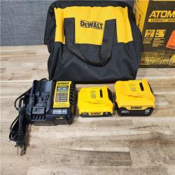 HOUSTON LOCATION - AS-IS (APPEARS LIKE NEW) DEWALT ATOMIC 20V MAX Lithium-Ion Cordless 2-Tool Combo Kit