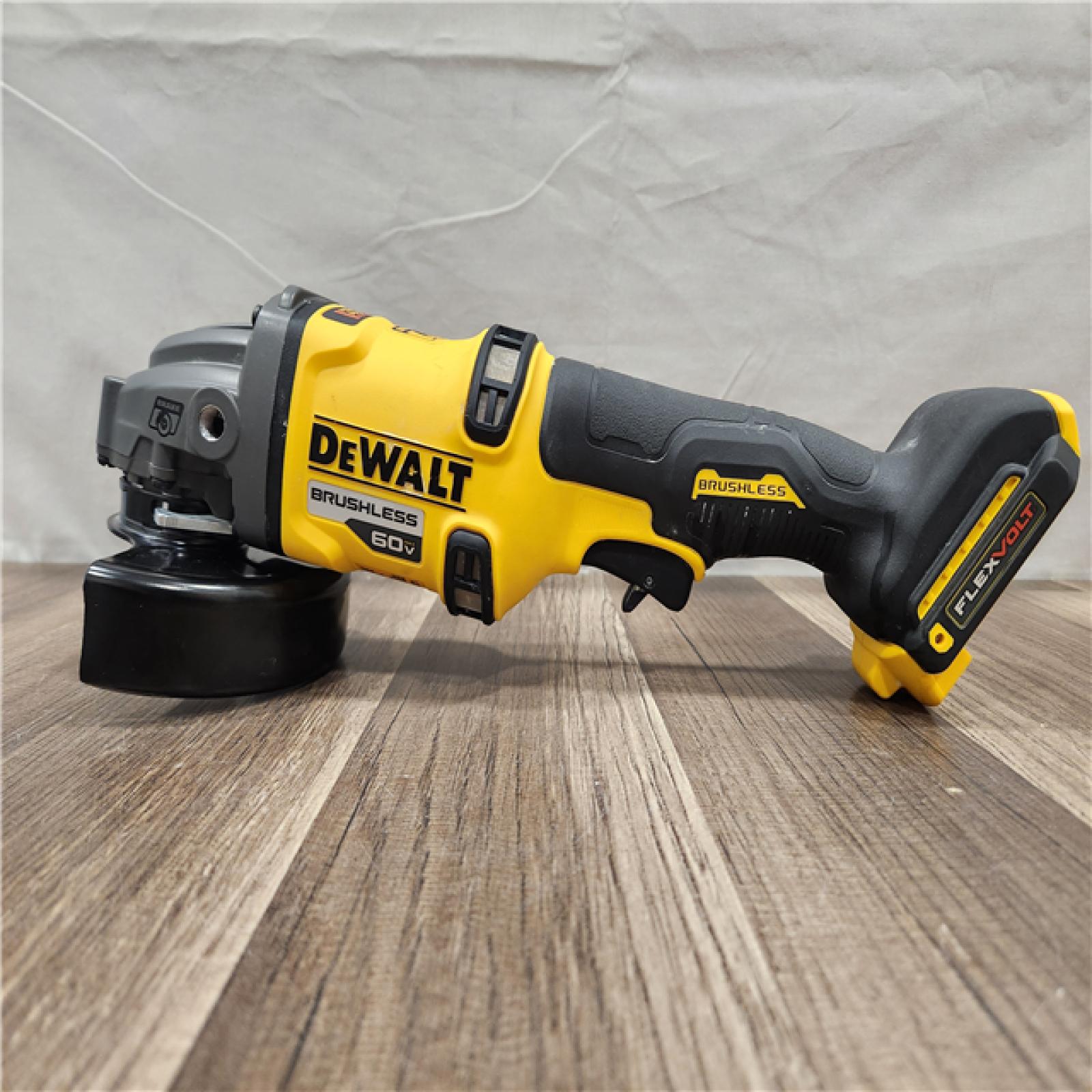 AS-IS- DEWALT 60V MAX Cordless Brushless 4.5 in. to 6 in. Small Angle Grinder with Kickback Brake (Tool Only)