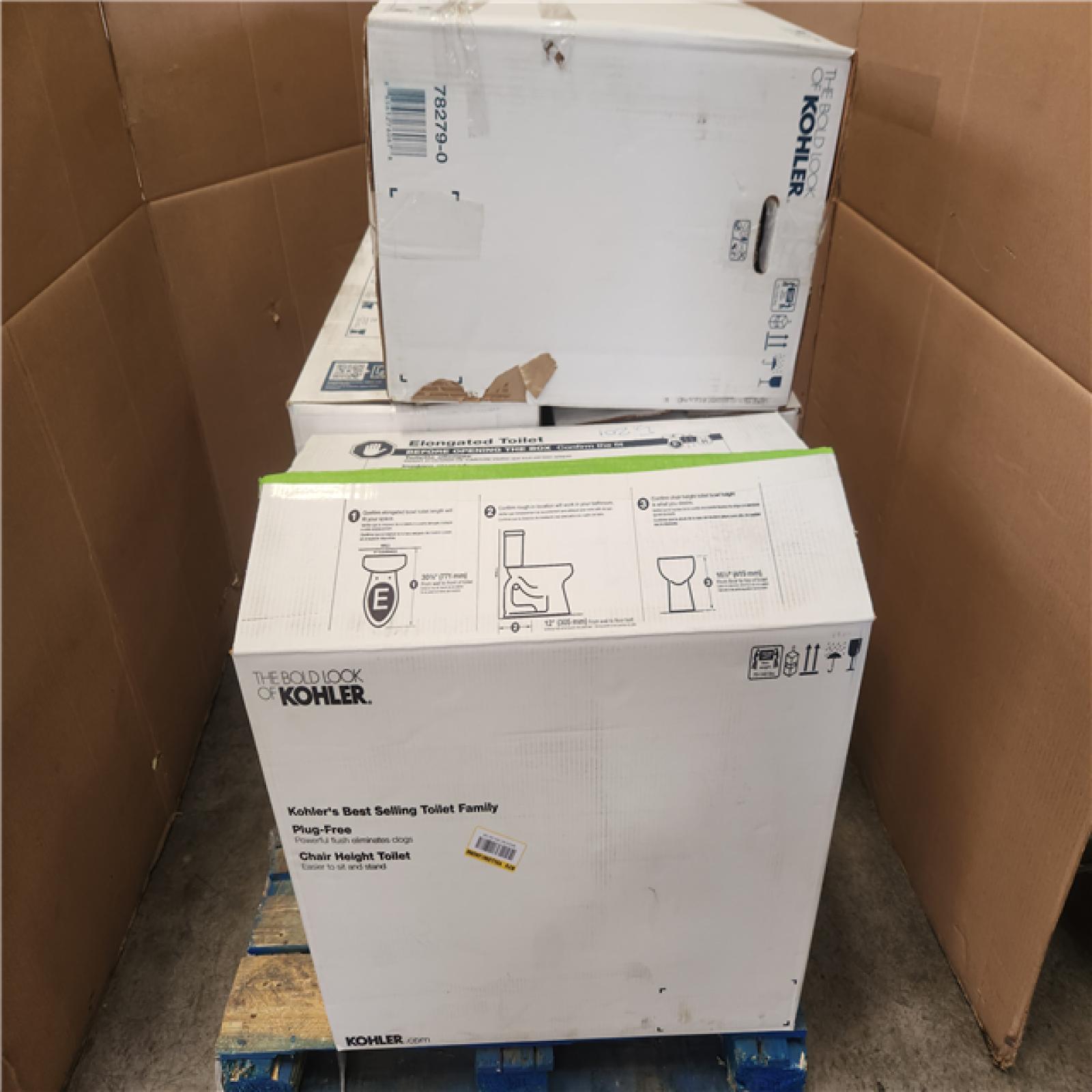 Phoenix LIKE NEW Mixed Kohler Bathroom Toilet Pallet of 4 (Inspect on Site)