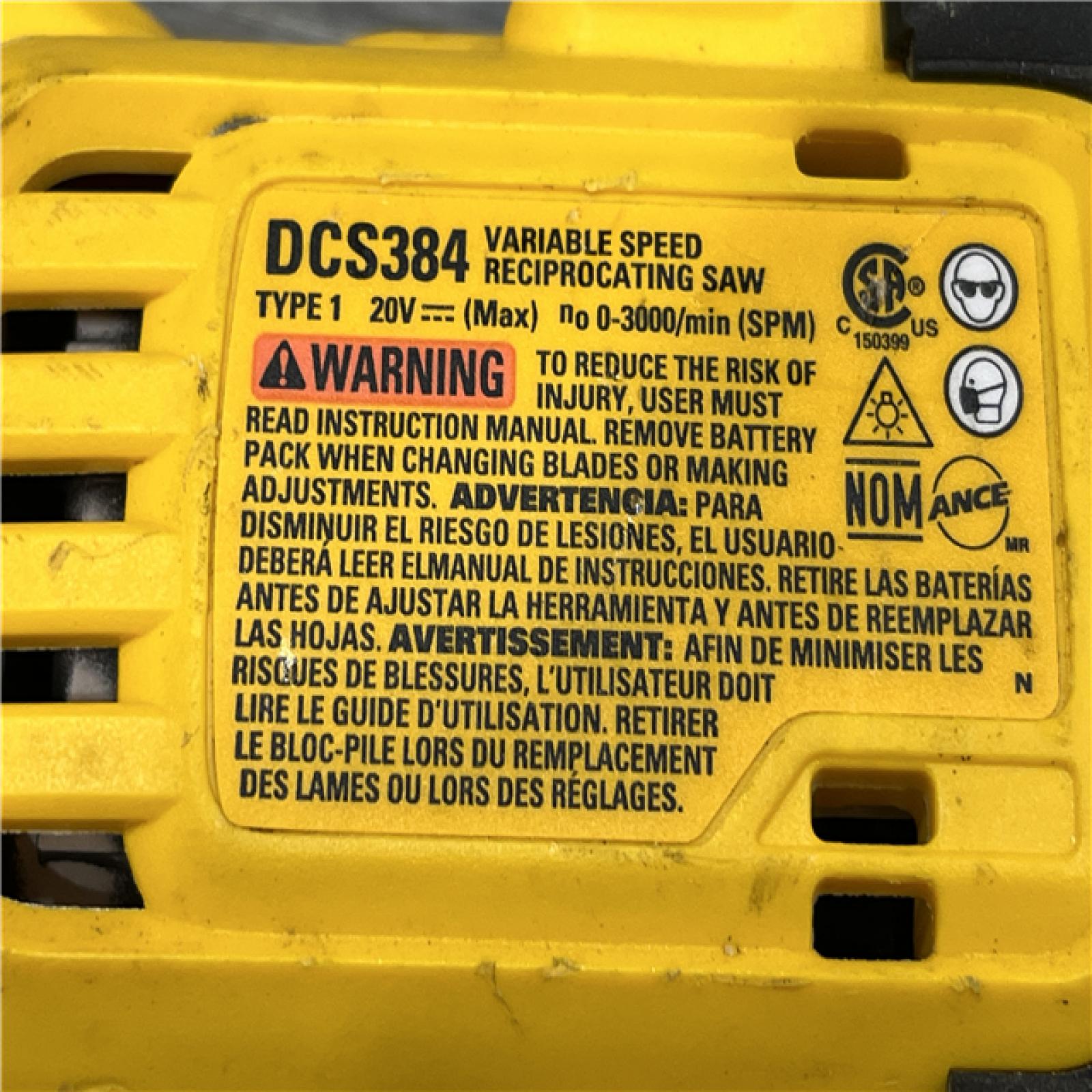 AS-IS DEWALT 20-Volt XR Cordless Reciprocating Saw (Tool Only)