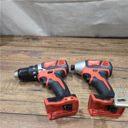 AS-IS Milwaukee M18 18V Cordless Brushed 2 Tool Drill/Driver and Impact Driver Kit