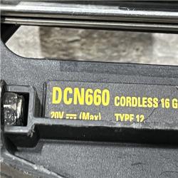 AS-IS DEWALT 20V MAX XR Lithium-Ion Electric Cordless 16-Gauge Angled Finishing Nailer (Tool Only)
