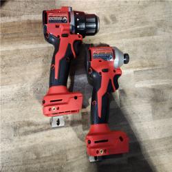 HOUSTON LOCATION - AS-IS Milwaukee M18 18V Lithium-Ion Brushless Cordless Compact Drill/Impact Combo Kit (2-Tool) W/(2) 2.0 Ah Batteries  Charger & Bag