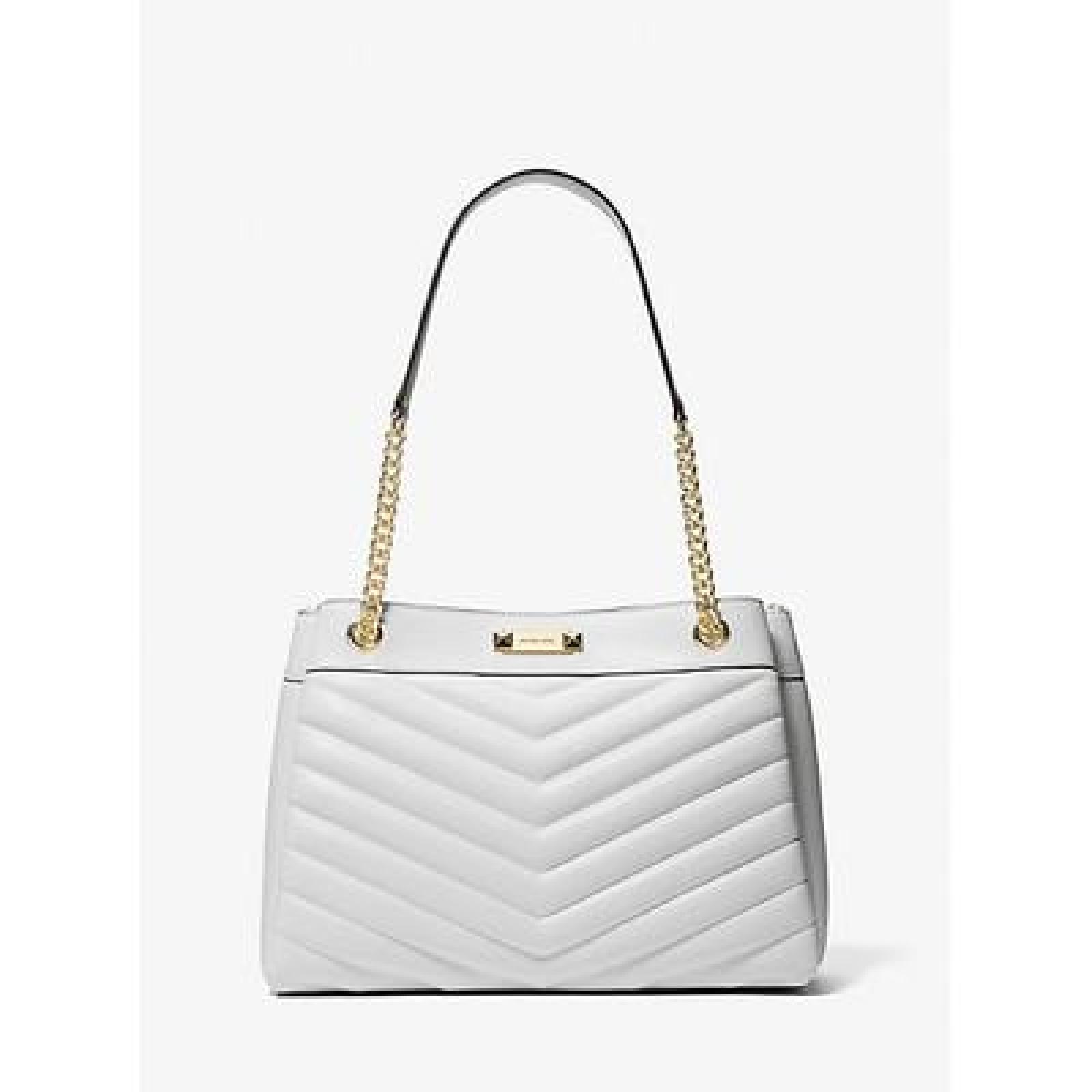 NEW! Michael Kors Whitney Medium Quilted Tote Bag - White