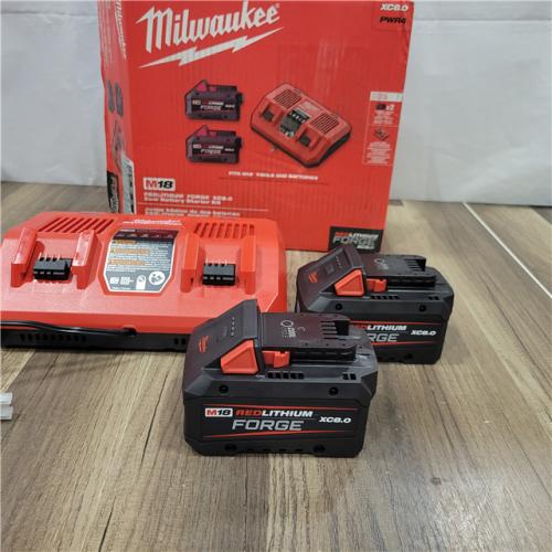 AS-IS Milwaukee Kit with Two XC 8.0 Ah Battery and Dual Bay Rapid Charger