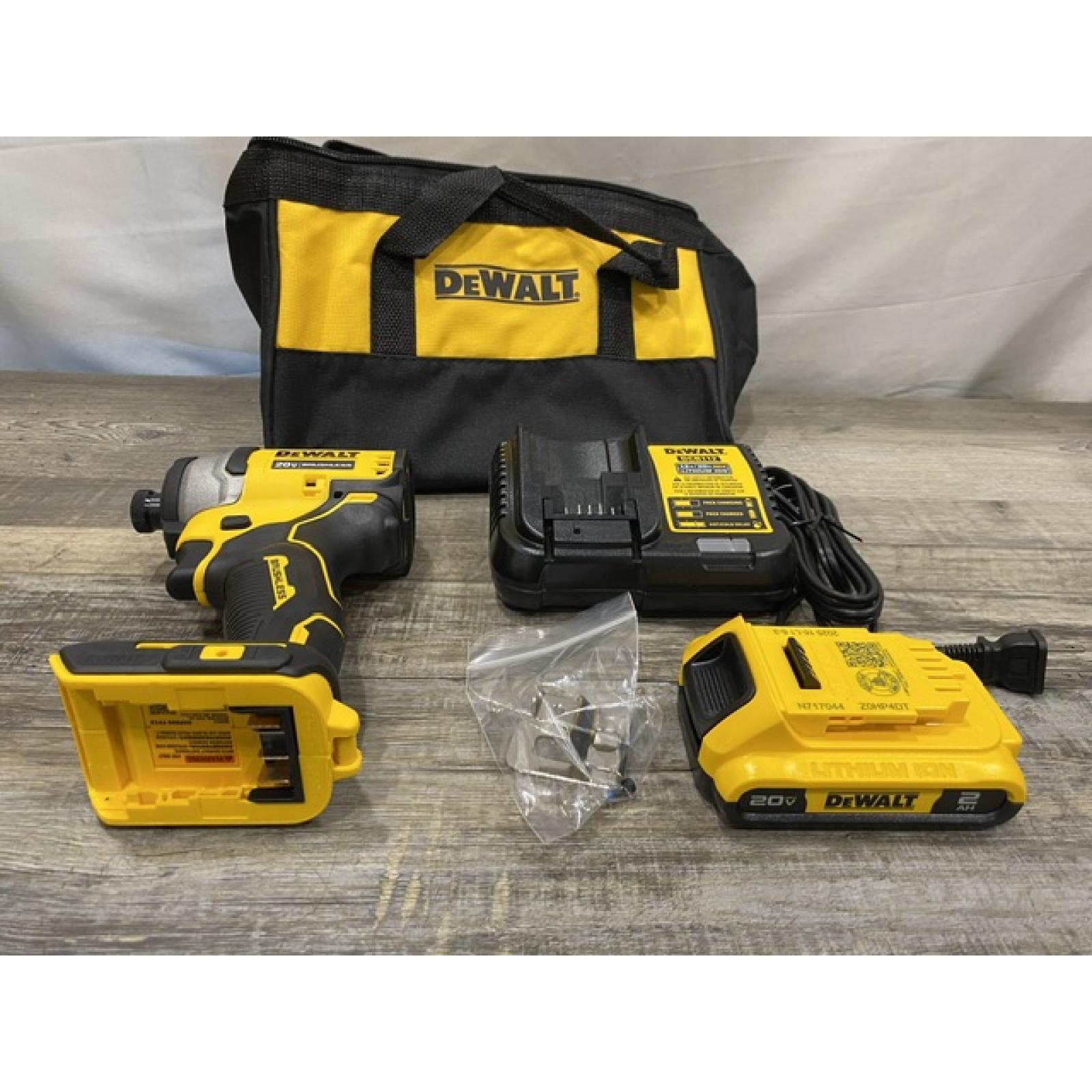 AS-IS DEWALT Atomic 20V Max Lithium-Ion Brushless Cordless Compact 1/4 in. Impact Driver Kit