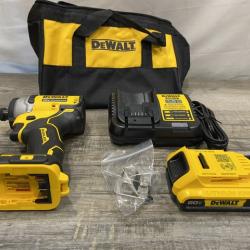 AS-IS DEWALT Atomic 20V Max Lithium-Ion Brushless Cordless Compact 1/4 in. Impact Driver Kit