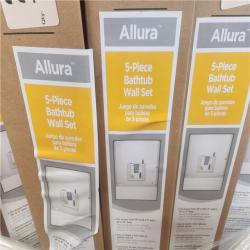 Phoenix Location NEW Delta Allura 60x58 5 Piece Glue Up Tub Surround, High Gloss, White Pallet (22 Cases)
