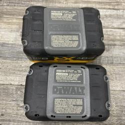 AS-IS DEWALT 20V XR Lithium-Ion Starter Pack with 8.0 Ah and 4.0 Ah Battery Packs and Charger