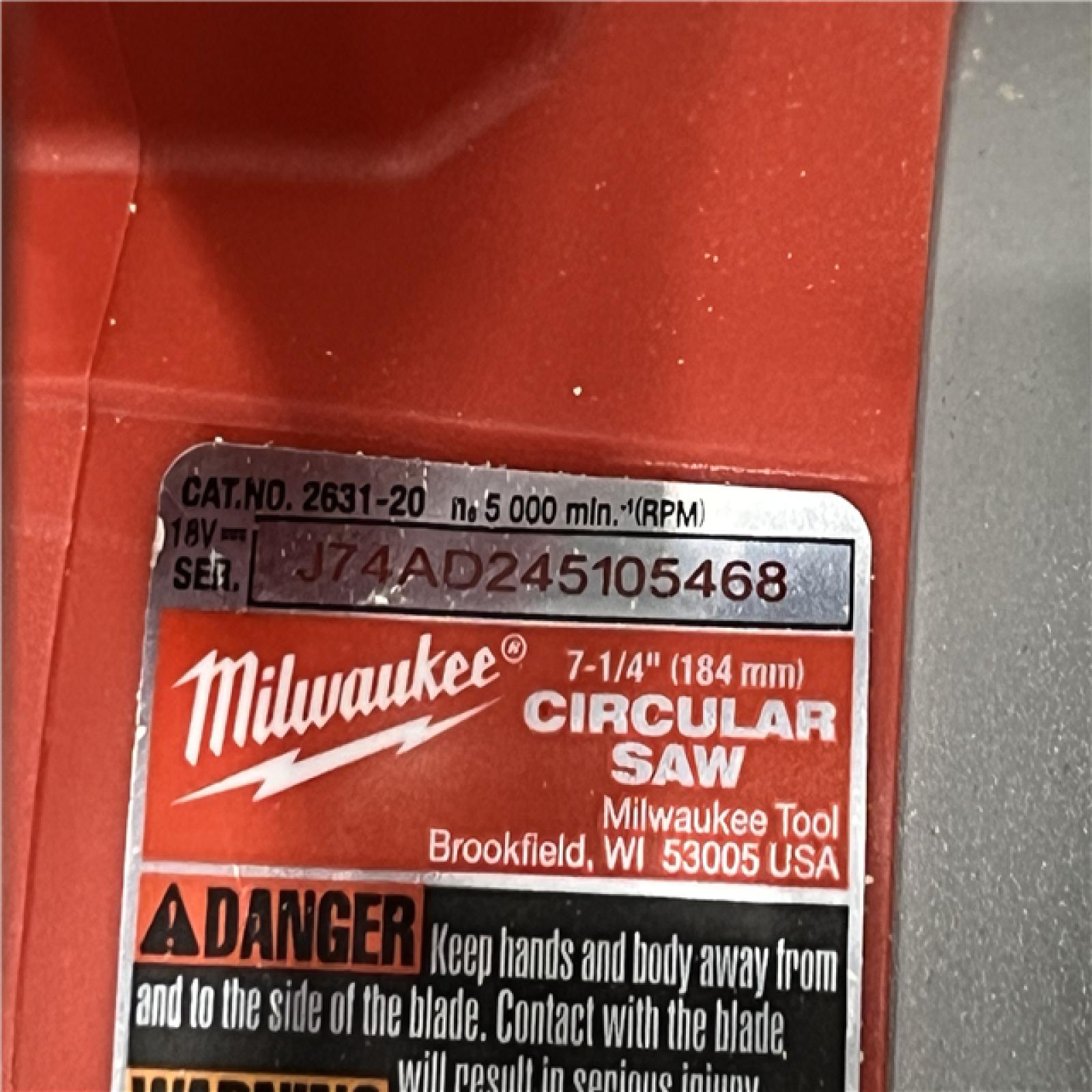 AS-IS Milwaukee 18V Lithium-Ion Brushless Cordless 7-1/4 in. Circular Saw (Tool-Only)