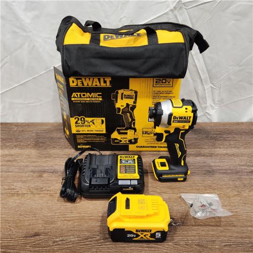AS-IS DeWalt 20V MAX ATOMIC 1/4 in. Cordless Brushless 3-Speed Impact Driver Kit (Battery & Charger)