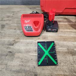 HOUSTON LOCATION - AS-IS Milwaukee-3632-21 M12 Green Beam Laser 360° 3-Plane Kit