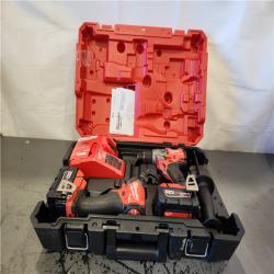 AS-IS- Milwaukee FUEL 18V Lithium-Ion Brushless Cordless Hammer Drill and Impact Driver Combo Kit