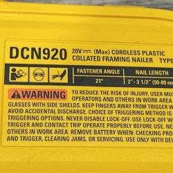 AS-IS DEWALT 20-Volt 21° Cordless Framing Nailer (Tool-Only)