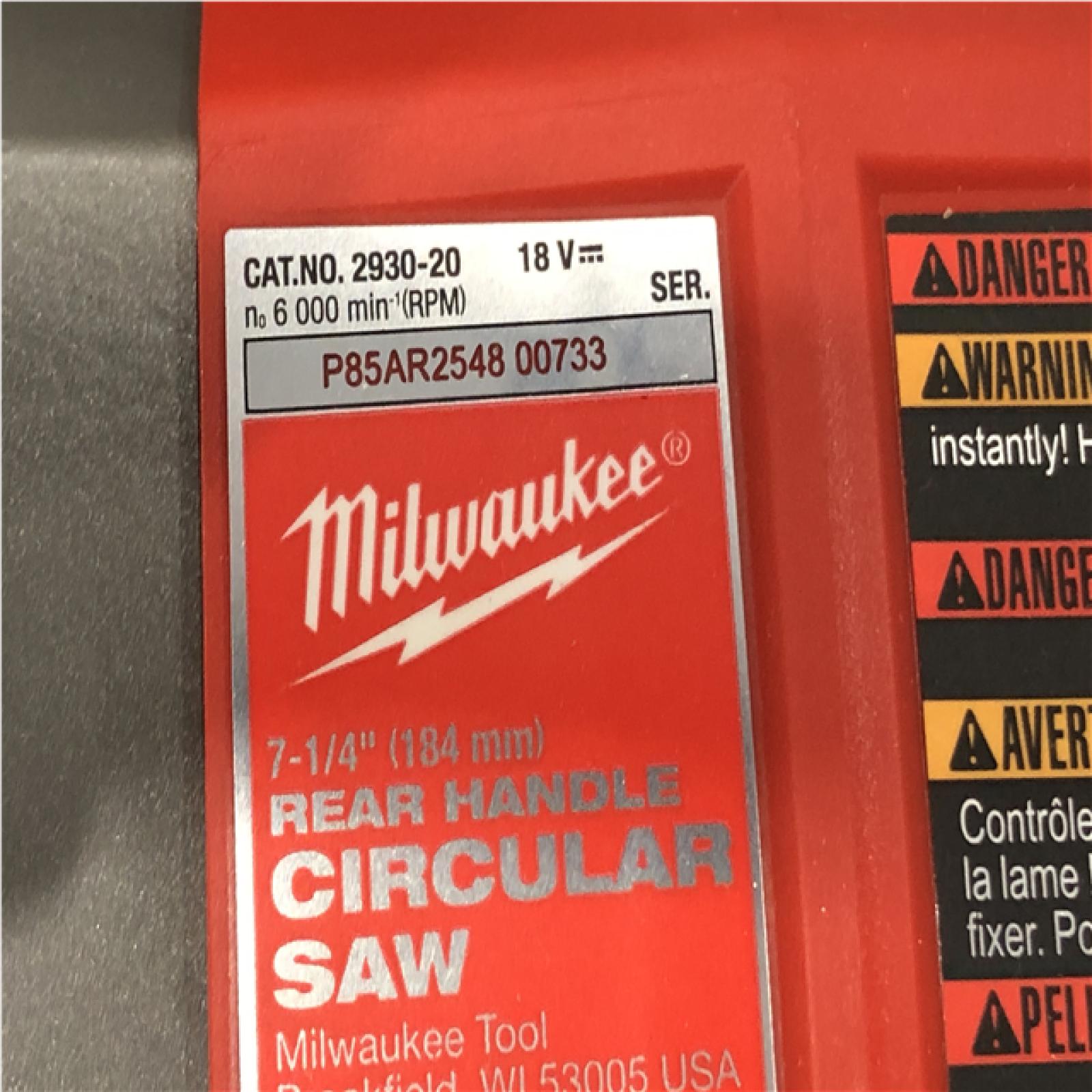 AS-IS Milwaukee FUEL 18V Lithium-Ion Cordless 7-1/4 in. Rear Handle Circular Saw (Tool-Only)