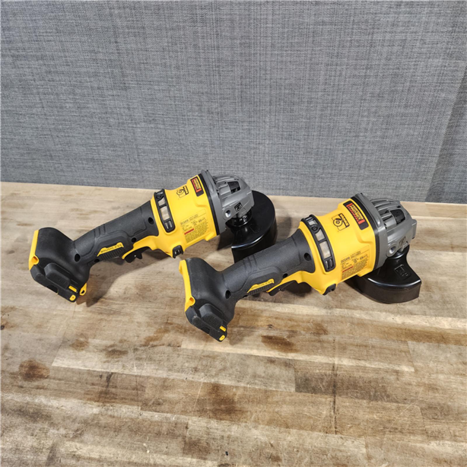 HOUSTON LOCATION - AS-IS (2) DEWALT 60V MAX Cordless Brushless 4.5 in. to 6 in. Small Angle Grinder with Kickback Brake (Tool Only)