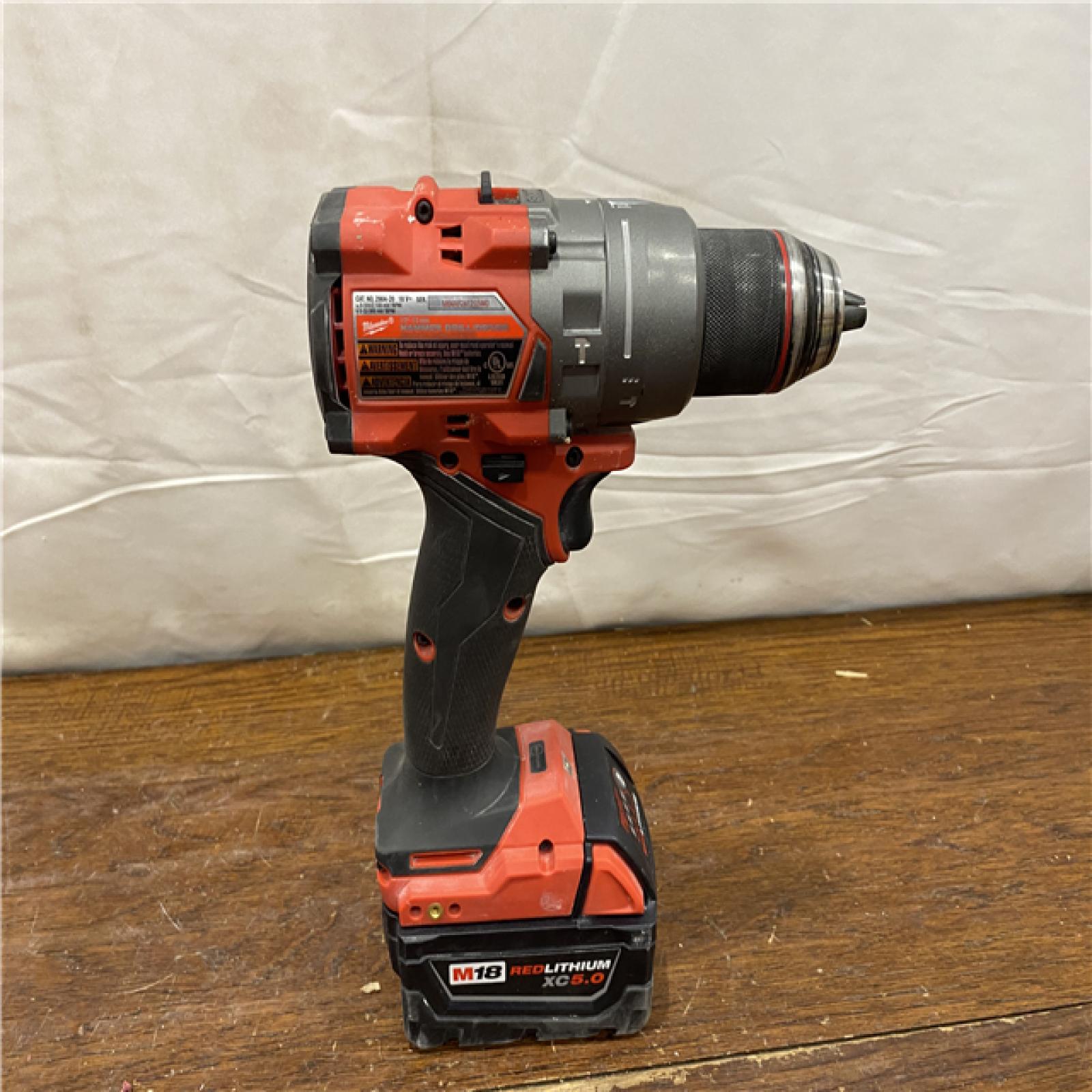 AS-IS Milwaukee 2904-22 Hammer Drill Driver Kit with Batteries  Charger & Tool Case  Red