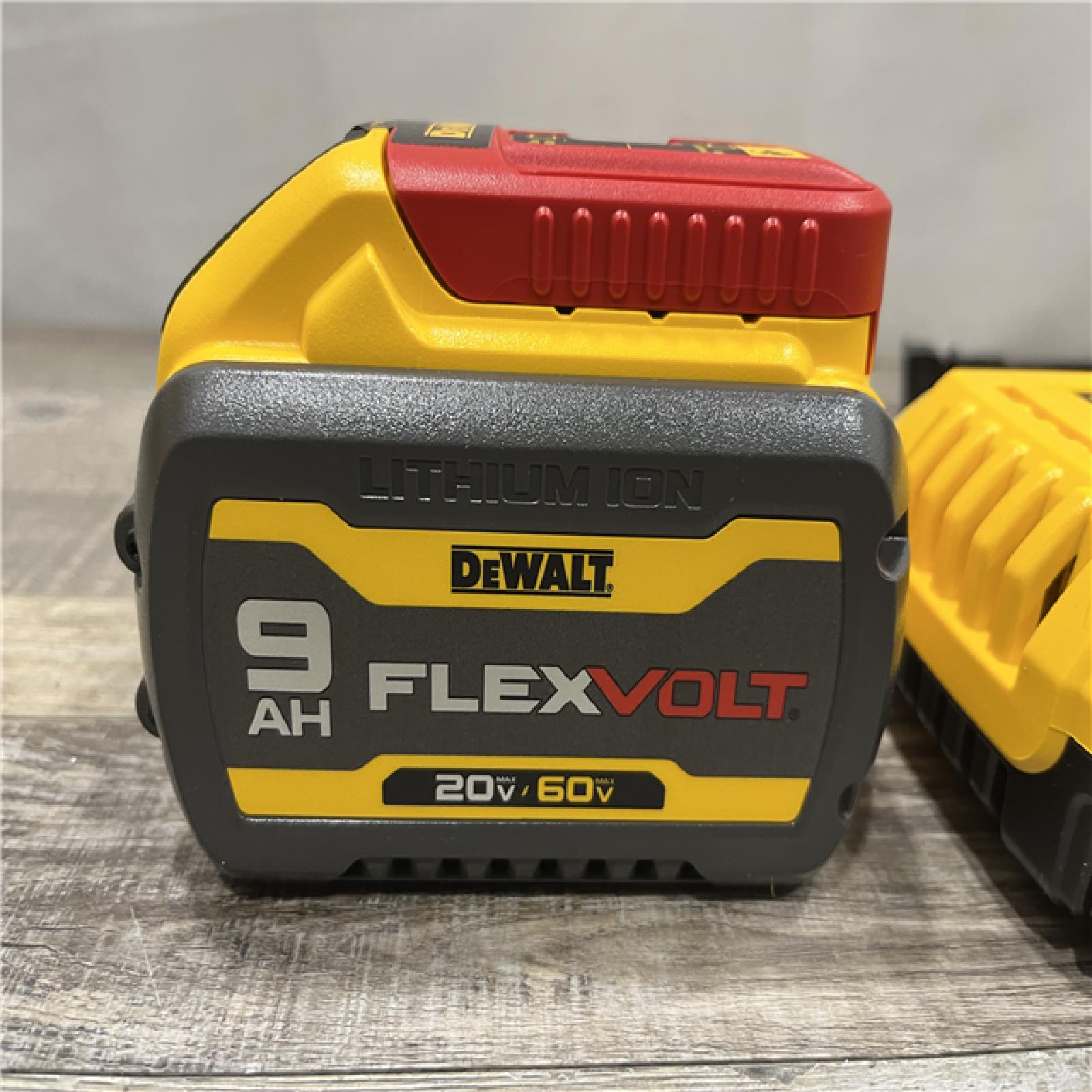 AS-IS DEWALT 20V/60V MAX FLEXVOLT Lithium-Ion 9.0Ah Battery and Charger Starter Kit