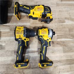 HOUSTON LOCATION - AS-IS DEWALT ATOMIC 20-Volt Lithium-Ion Cordless Brushless (3-Tool) Combo Kit