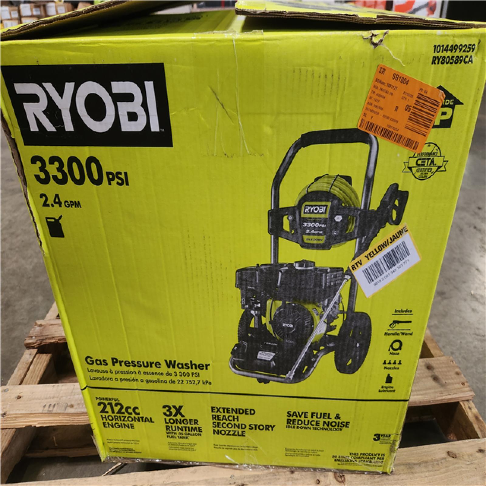 Phoenix LIKE NEW RYOBI 3300 PSI 2.4 GPM Cold Water Gas Pressure Washer with 212cc Engine