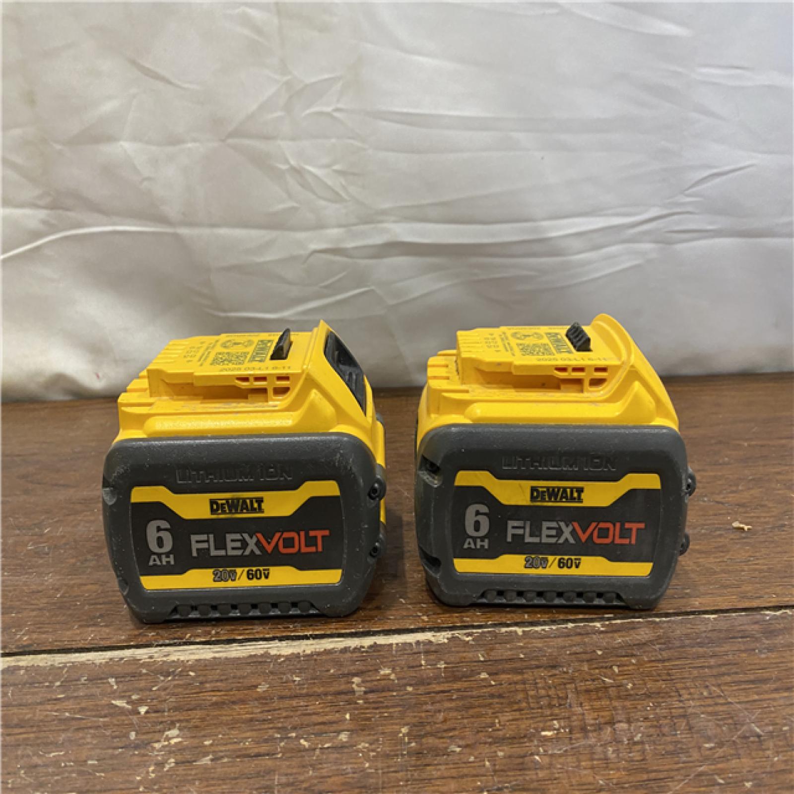 AS-IS DEWALT FLEXVOLT 20V/60V MAX Lithium-Ion 6.0Ah Battery Pack (2 Pack)
