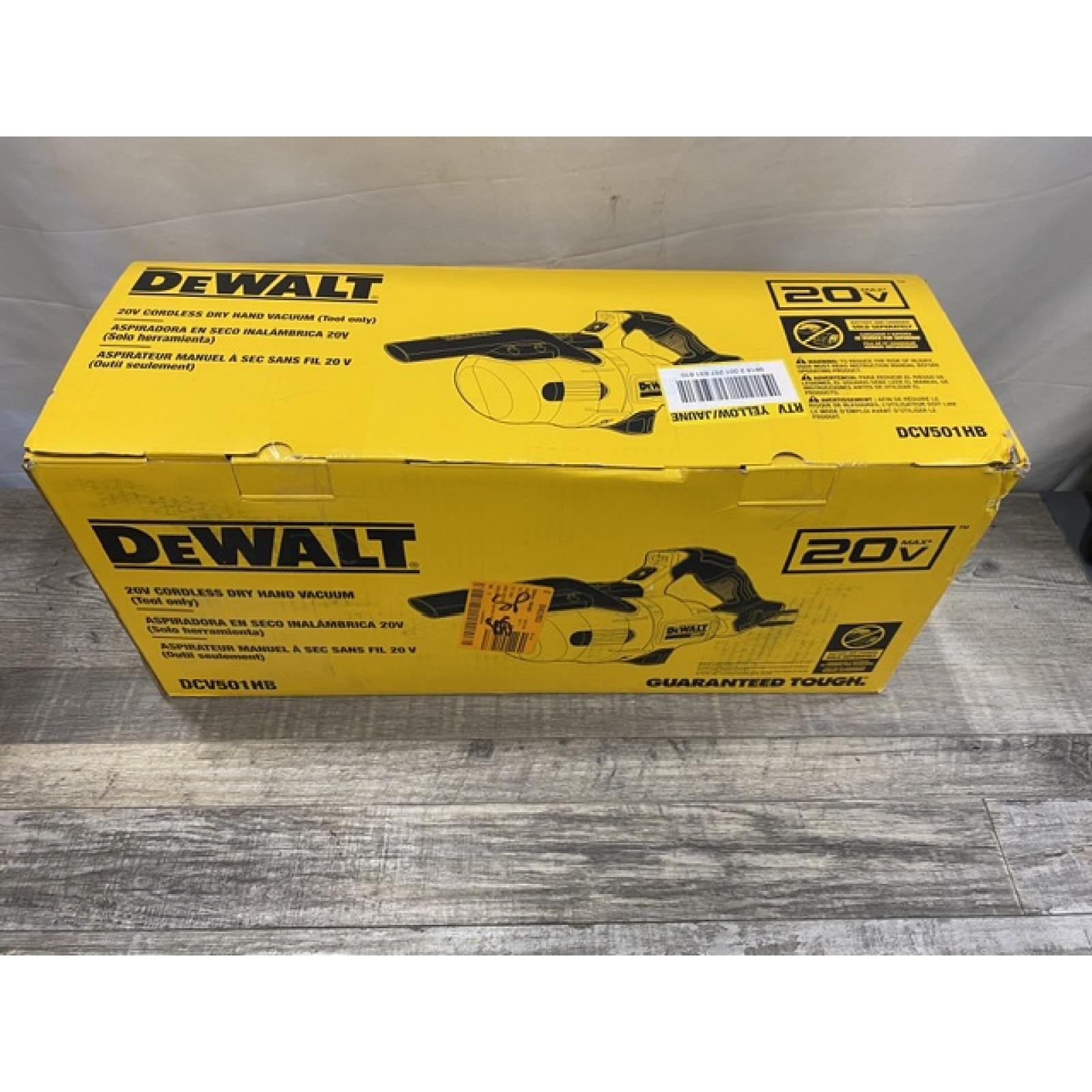 NEW- DEWALT Bagless 20V MAX Stick Cordless General Dirt Filter Handheld Vacuum (Tool Only)