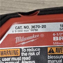 AS-IS Milwaukee M18 FUEL 4-1/2-6 Cordless Braking Grinder  Paddle Switch (Tool-Only)