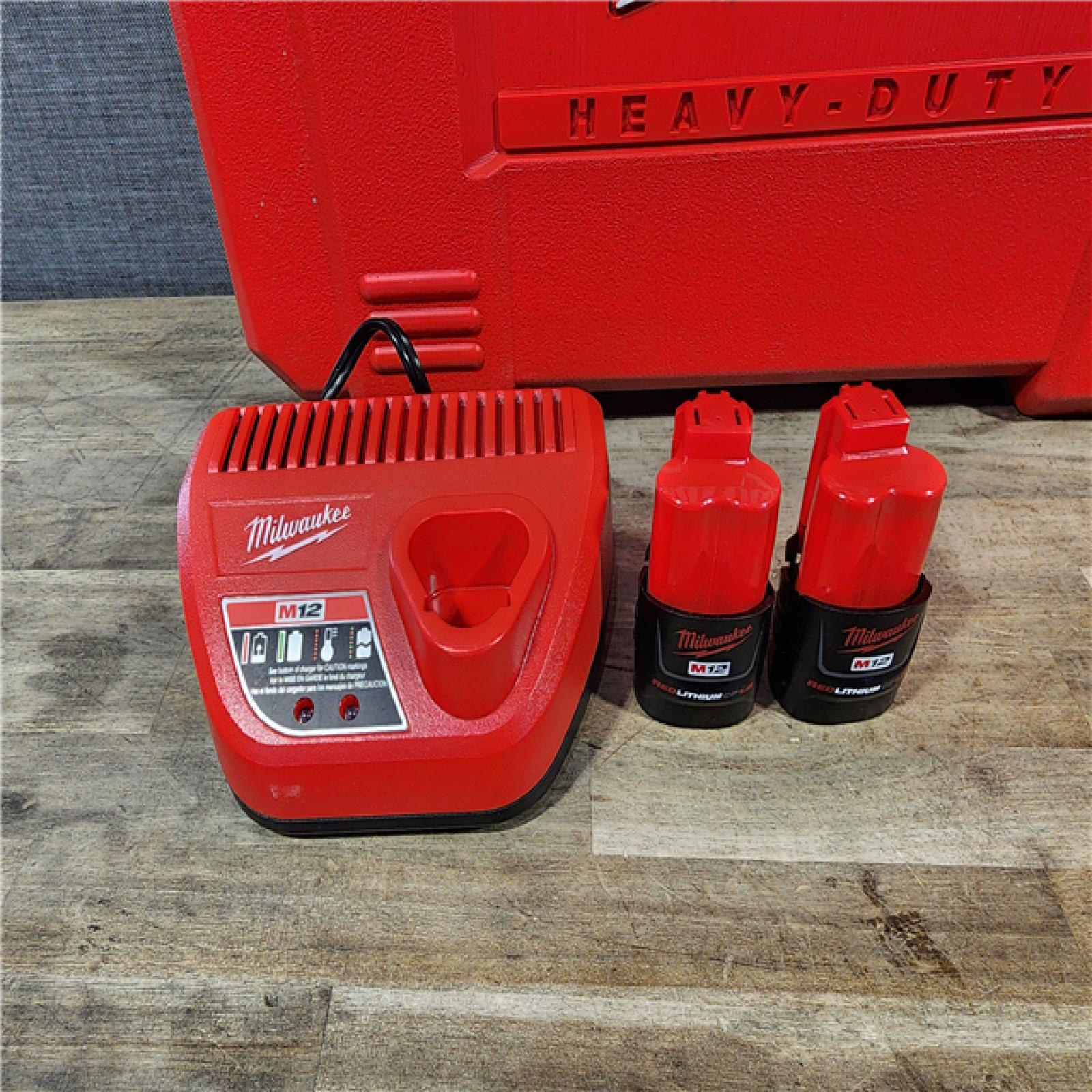 HOUSTON LOCATION - AS-IS (APPEARS LIKE NEW) MILWAUKEE 12-Volt Lithium-Ion Force Logic Cordless Press Tool Kit