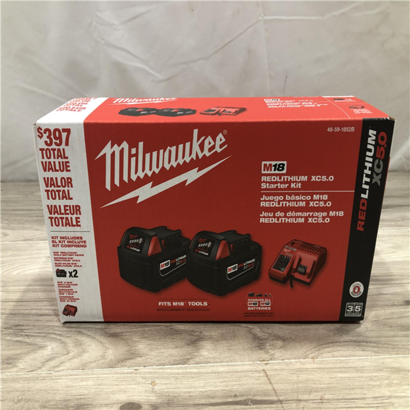 NEW! -  Milwaukee 18-Volt Lithium-Ion XC Starter Kit