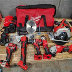 Houston Location AS-IS M18 18-Volt Lithium-Ion Cordless Combo Kit (6-Tool) with 2-Batteries  Charger and Tool Bag