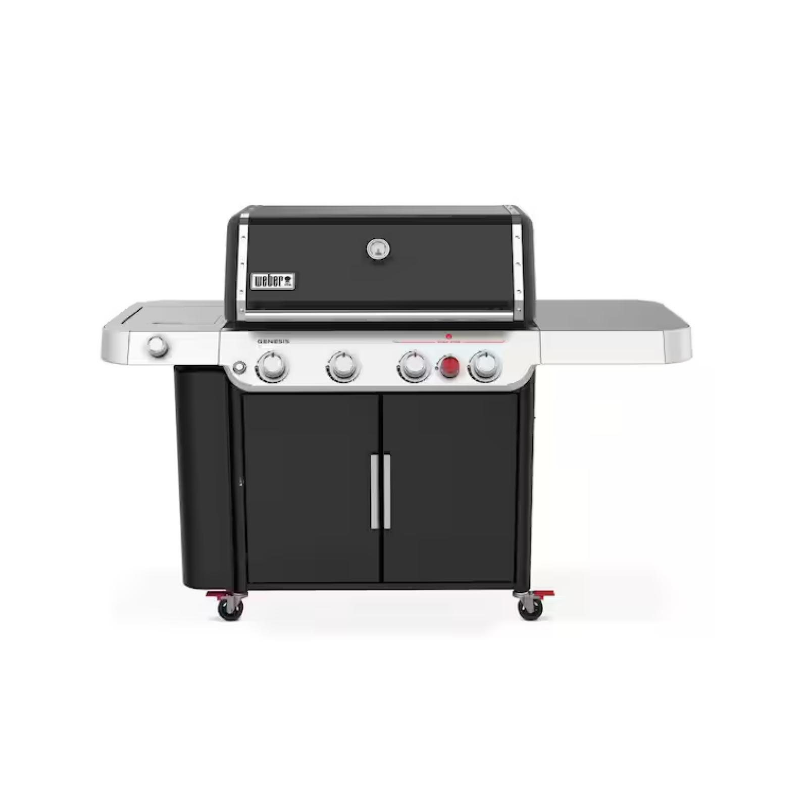 DALLAS LOCATION - WEBER Genesis E-435 4-Burner Liquid Propane Gas Grill in Black with Side Burner