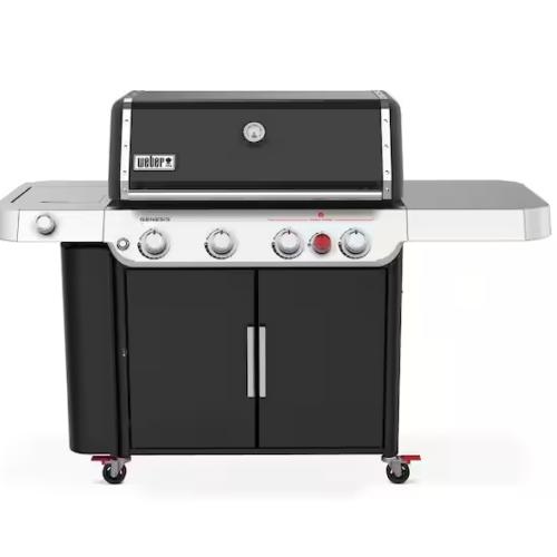 DALLAS LOCATION - WEBER Genesis E-435 4-Burner Liquid Propane Gas Grill in Black with Side Burner