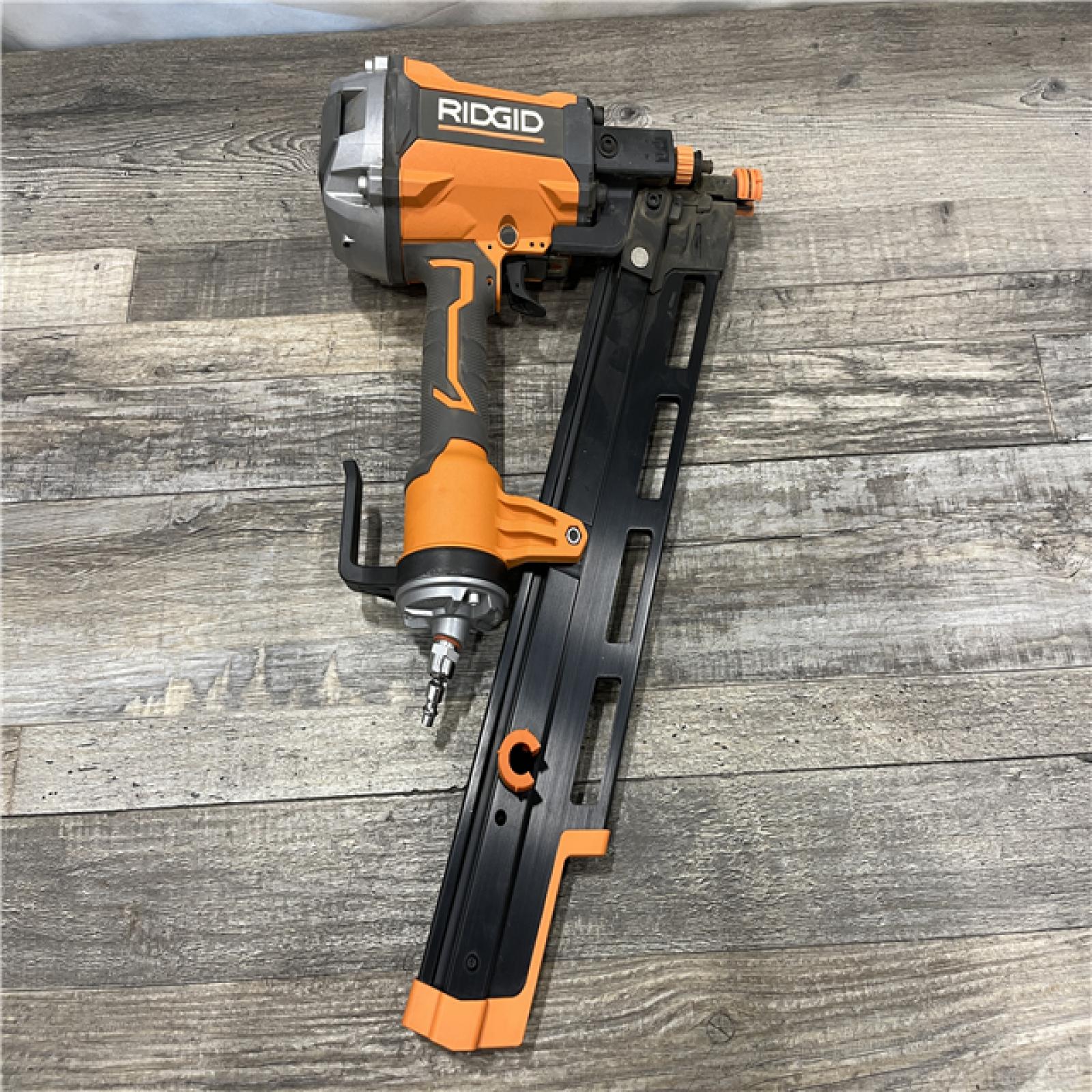 AS-IS RIDGID Pneumatic 21-Degree 3-1/2 in. Round Head Framing Nailer