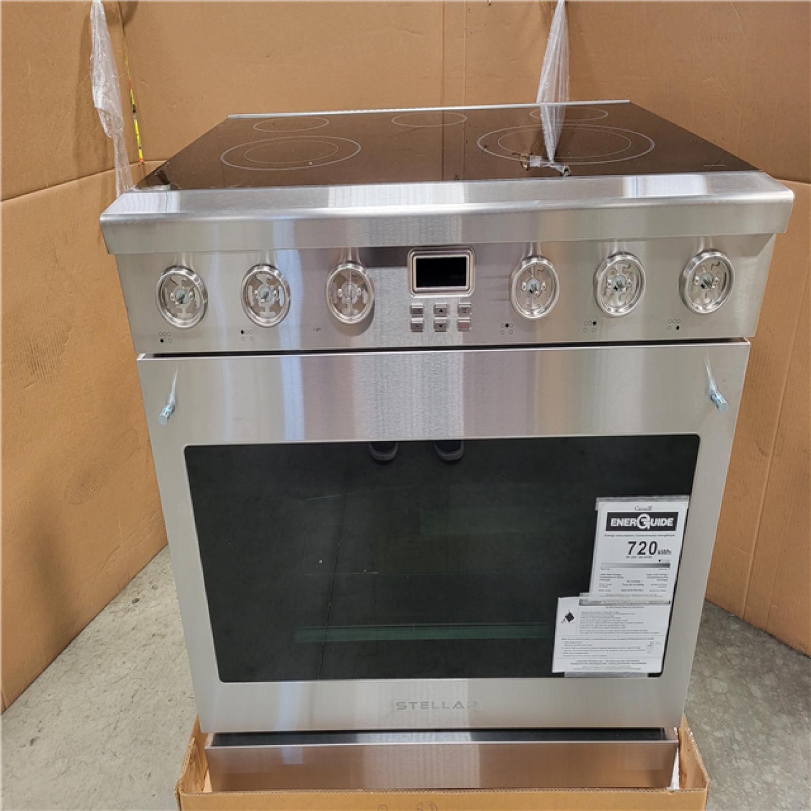 CALIFORNIA AS-IS STELLARI 36 IN. 5-BURNER ELEMENTS 6.3 CU FT. FREESTANDING ELECTRIC RANGE