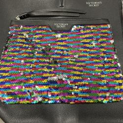 NEW - Victoria's Secret Black Tote Bag with Sequin Purse