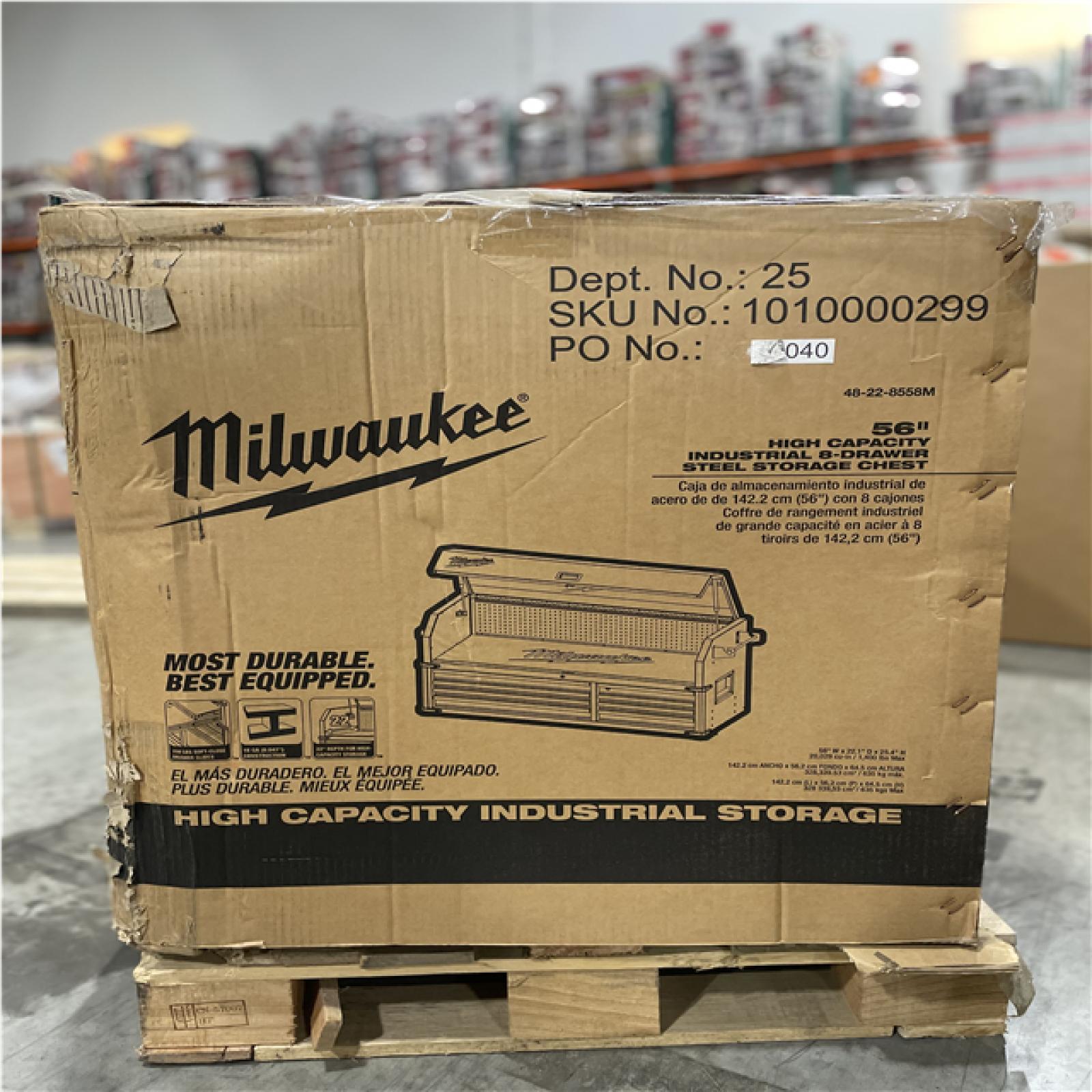 DALLAS LOCATION- MILAUKEE High Capacity 56 in. W x 22 in. D 8-Drawer Top Tool Chest