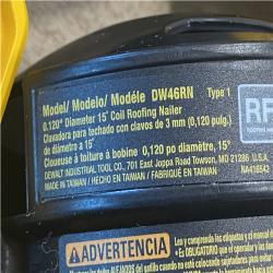 AS-IS DeWalt 1-3/4 in. 15 Degree Pneumatic Coil Roofing Nailer (Tool-Only)
