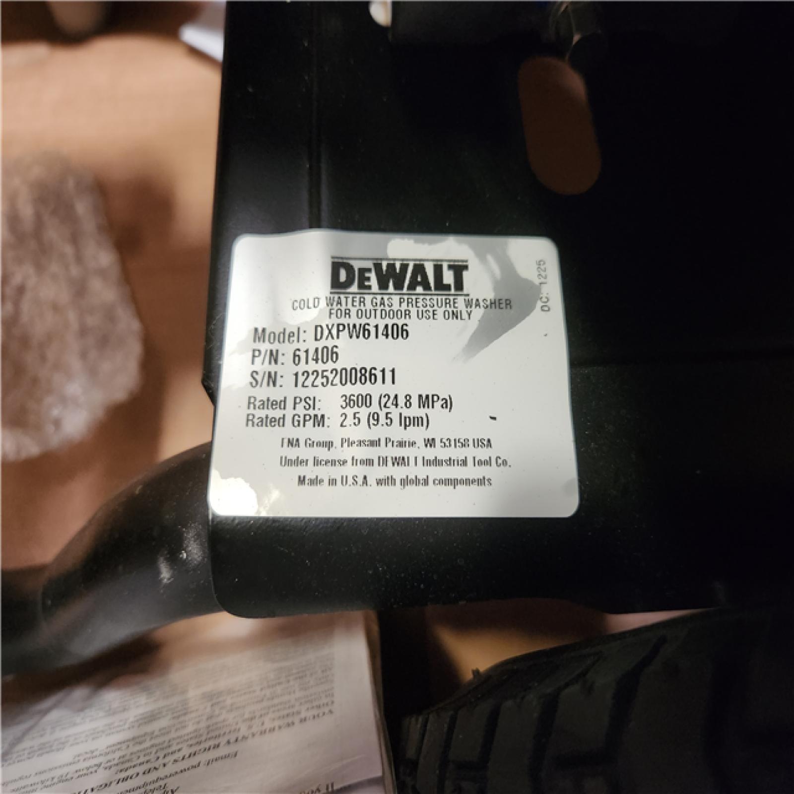 Phoenix DEWALT 3600 PSI 2.5 GPM Gas Pressure Washer with Honda GX200 Engine  Heavy-Duty Commercial Cold Water Power Cleaner