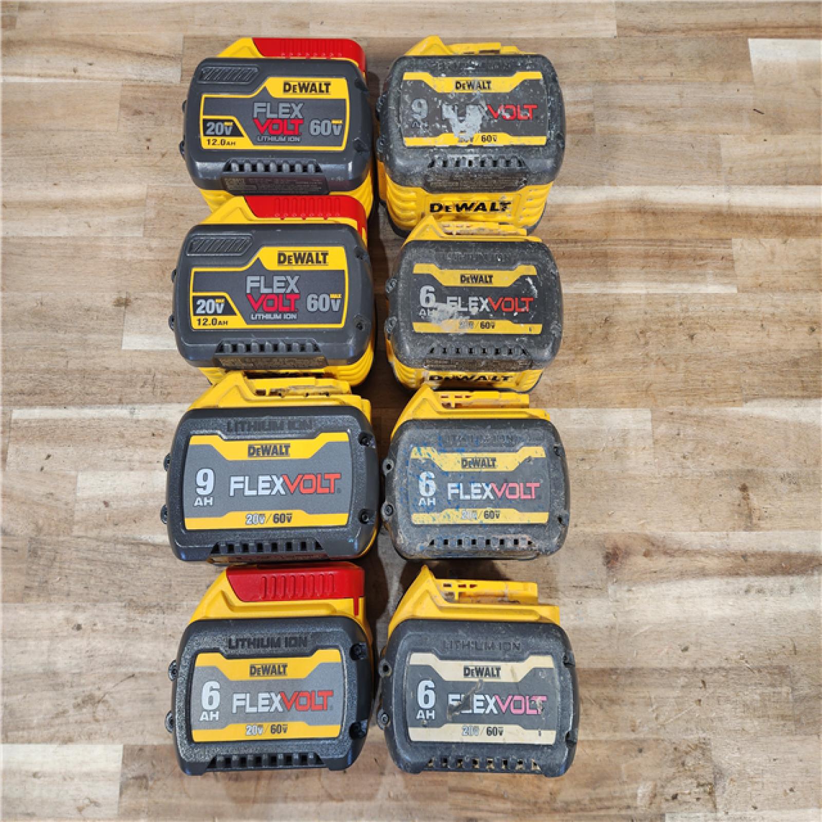 HOUSTON LOCATION - AS-IS DEWALT FLEXVOLT BATTERY PACK QTY - 8