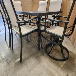 Phoenix AS-IS Beige 7-Piece Outdoor Patio Table Set