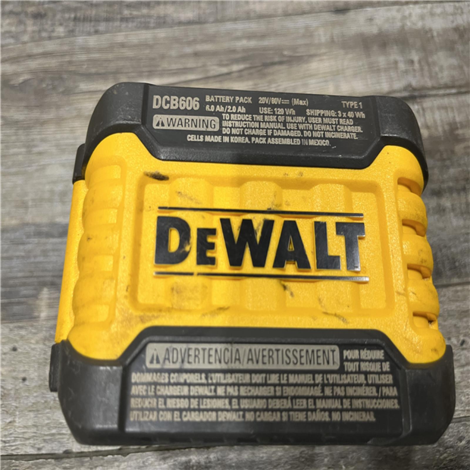 AS-IS DEWALT FLEXVOLT 20V/60V MAX Lithium-Ion 6.0Ah Battery Pack Kit