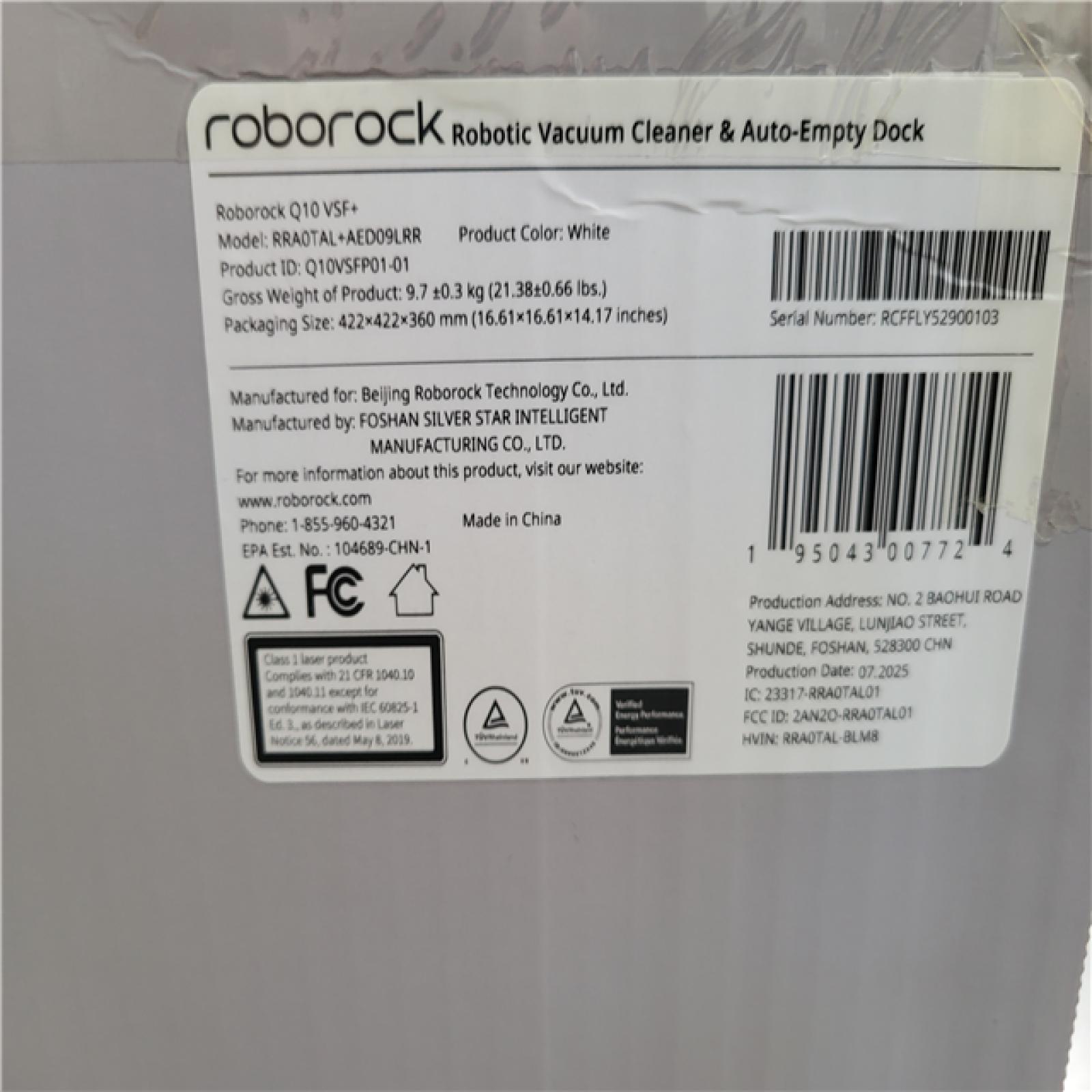 CALIFORNIA AS-IS LIKE NEW ROBOROCK Q10 SERIES