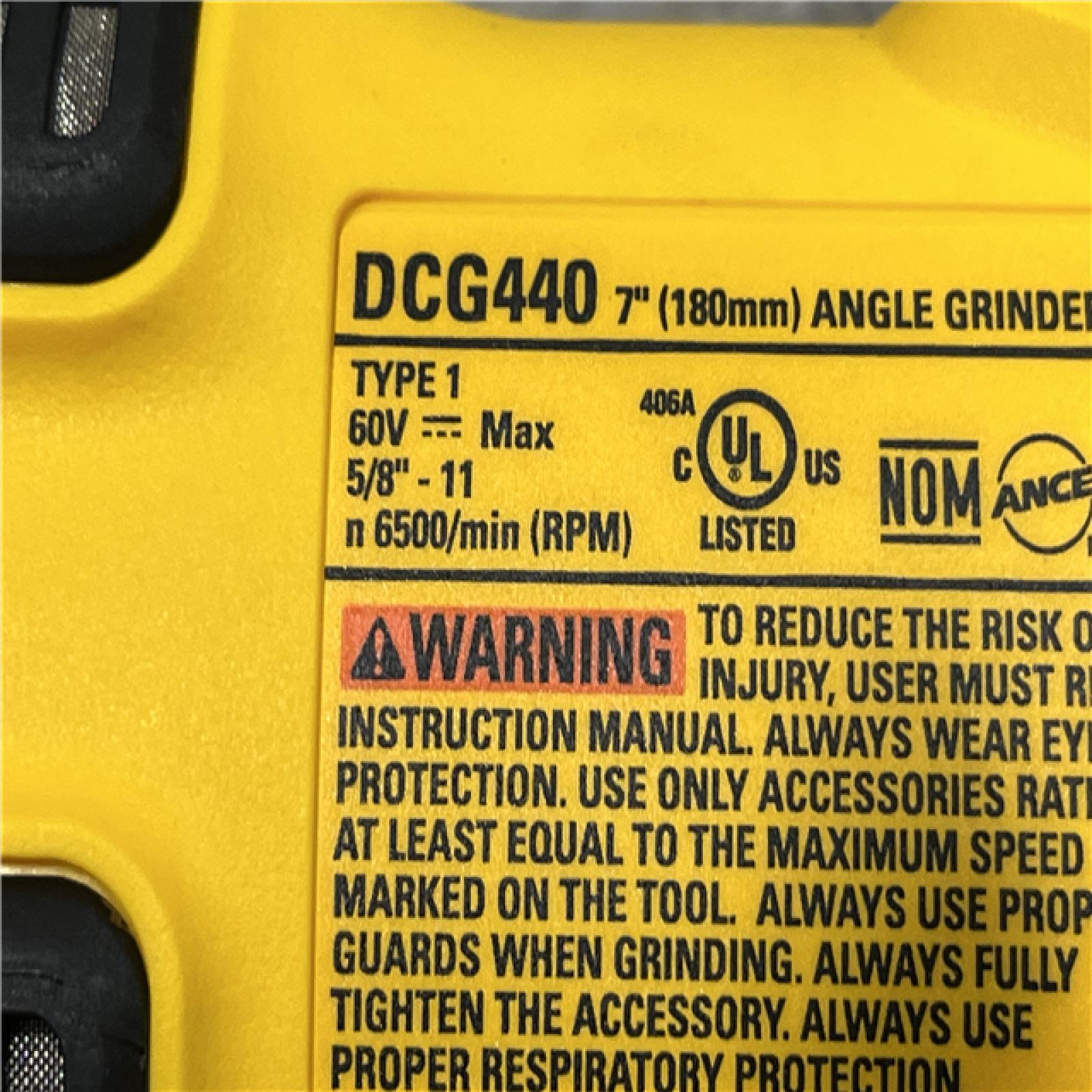 AS-IS DEWALT FLEXVOLT 60V Cordless 7 in. Angle Grinder (Tool-Only)
