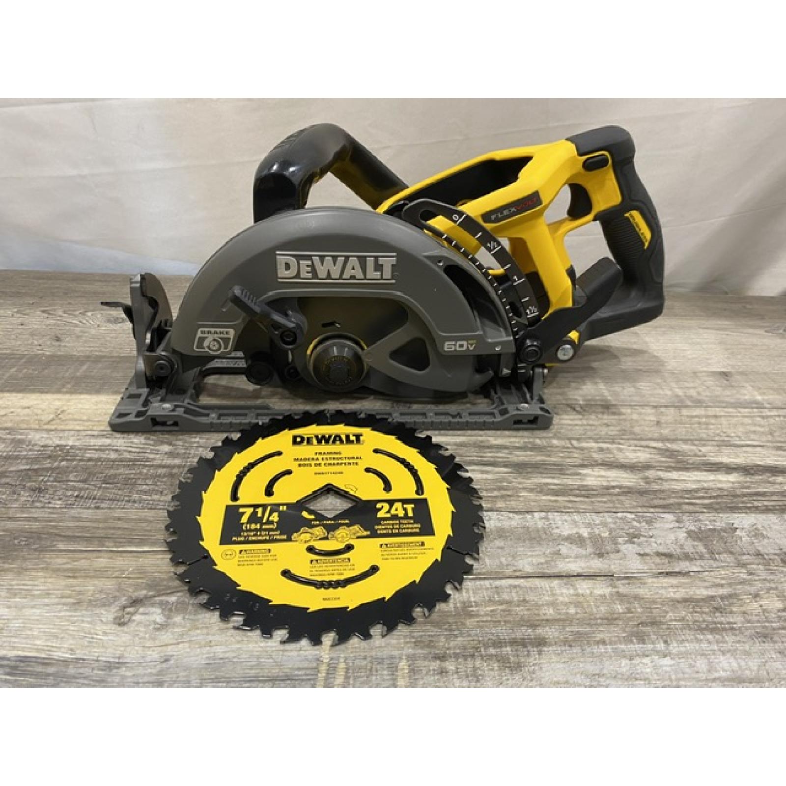 AS-IS DEWALT FLEXVOLT 60V MAX Cordless Brushless 7-1/4 in. Wormdrive Style Circular Saw (Tool Only)