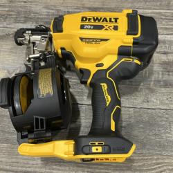 AS-IS DEWALT 20V MAX Lithium-Ion 15-Degree Electric Cordless Roofing Nailer Kit